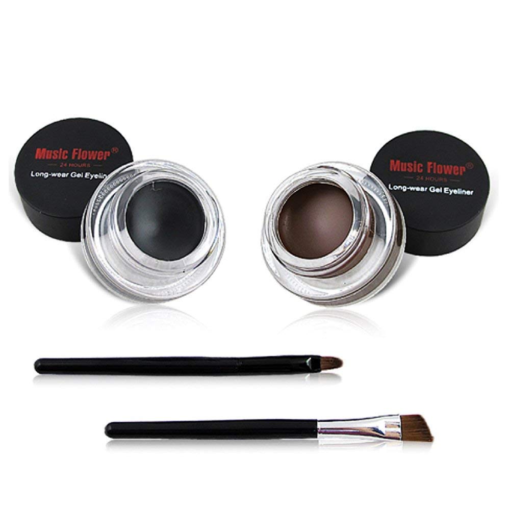 2 in 1 Black and Brown Gel Eyeliner Set Beauty & Personal Care - DailySale