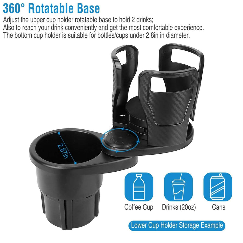 2-in-1 Car Cup Holder Extender Automotive - DailySale