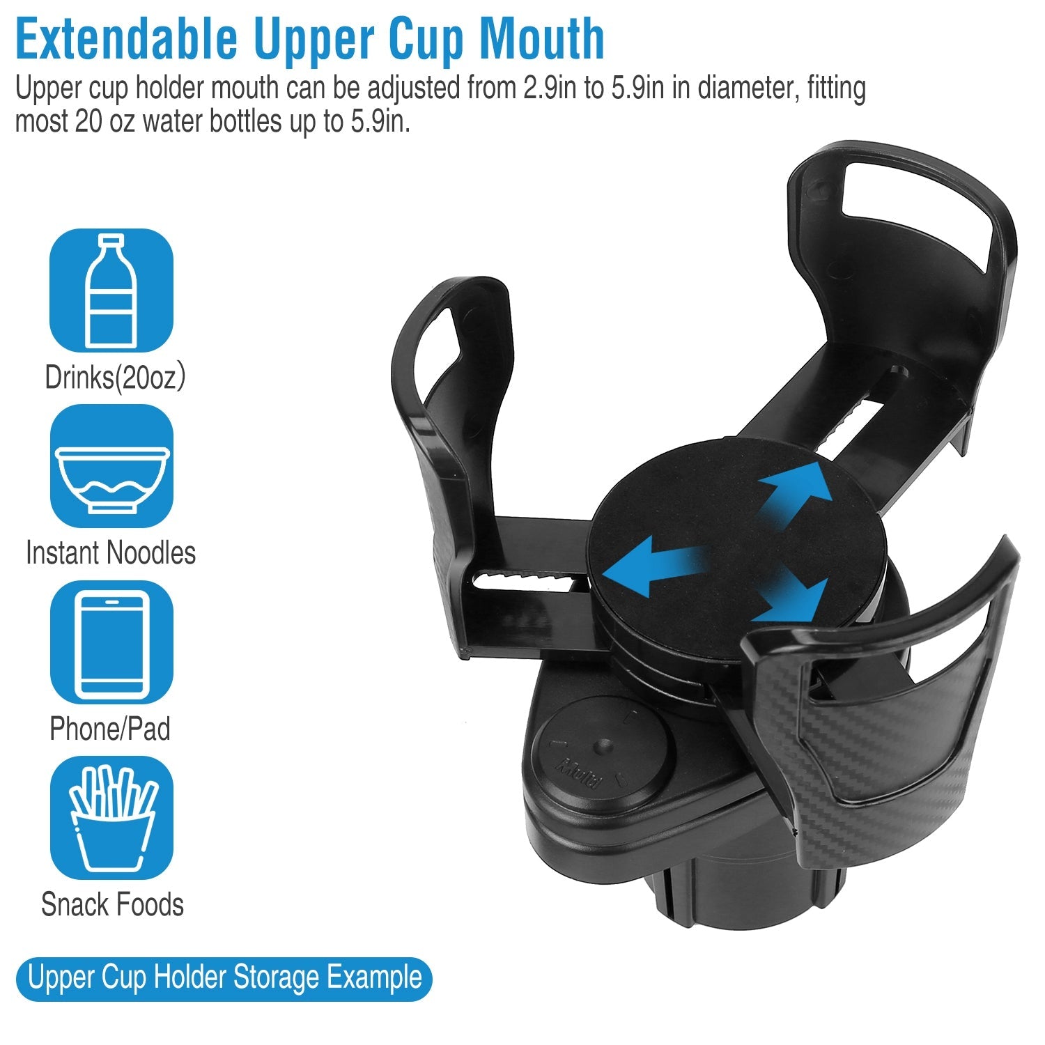 2-in-1 Car Cup Holder Extender Automotive - DailySale