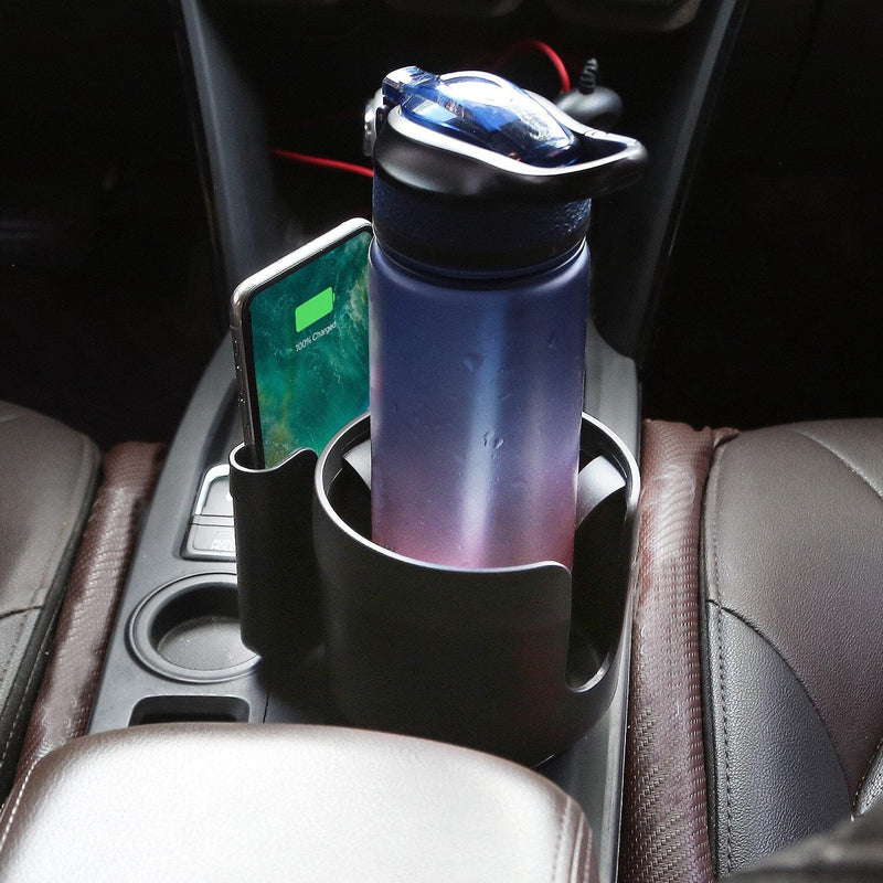 2-in-1 Car Cup Holder with Phone Holder Adjustable Base Automotive - DailySale