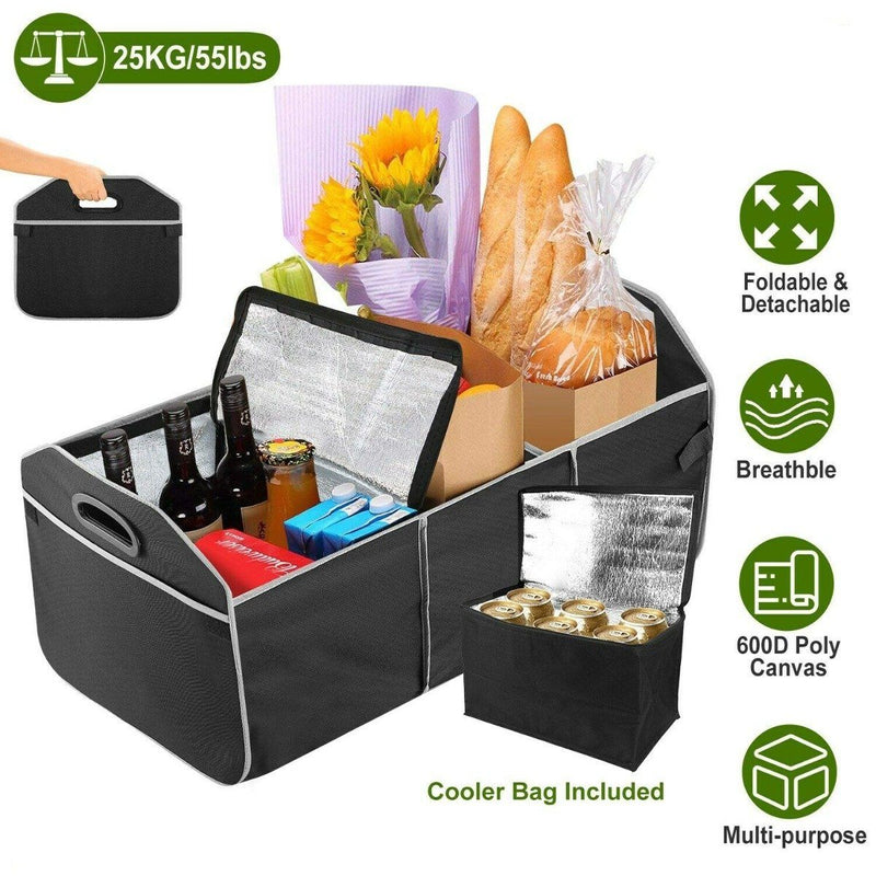 2-in-1 Collapsible Trunk Organizer with Removable Cooler Auto Accessories - DailySale