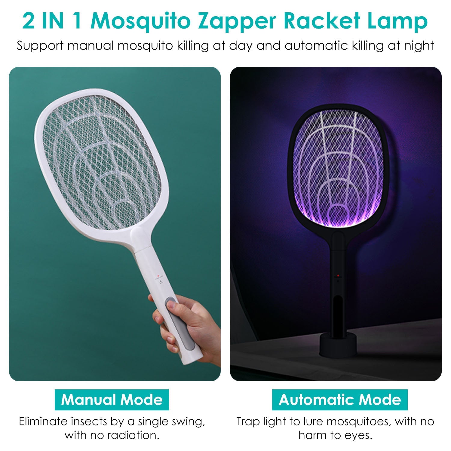 2-in-1 Electric Rechargeable Bug Zapper Insect Killer Pest Control - DailySale