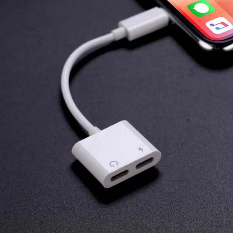 2-in-1 for Lightning Adapter For iPhone 7 8 Plus 10 X Mobile Accessories - DailySale