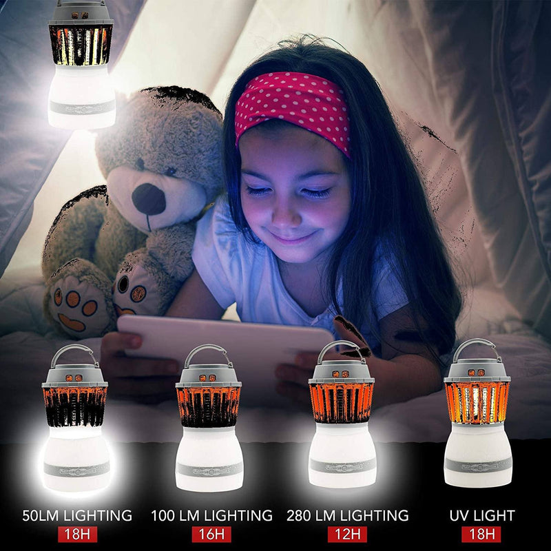 2-in-1 HAKOL Waterproof IP67 Portable fly-rechargeable Anti-Insect Fly Killing Lamp Sports & Outdoors - DailySale