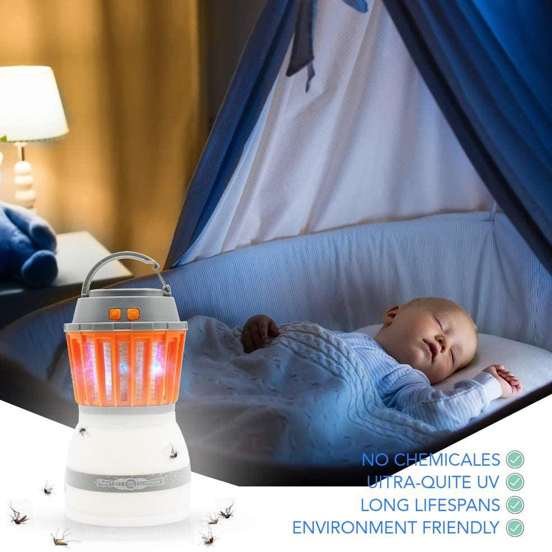 2-in-1 HAKOL Waterproof IP67 Portable fly-rechargeable Anti-Insect Fly Killing Lamp Sports & Outdoors - DailySale