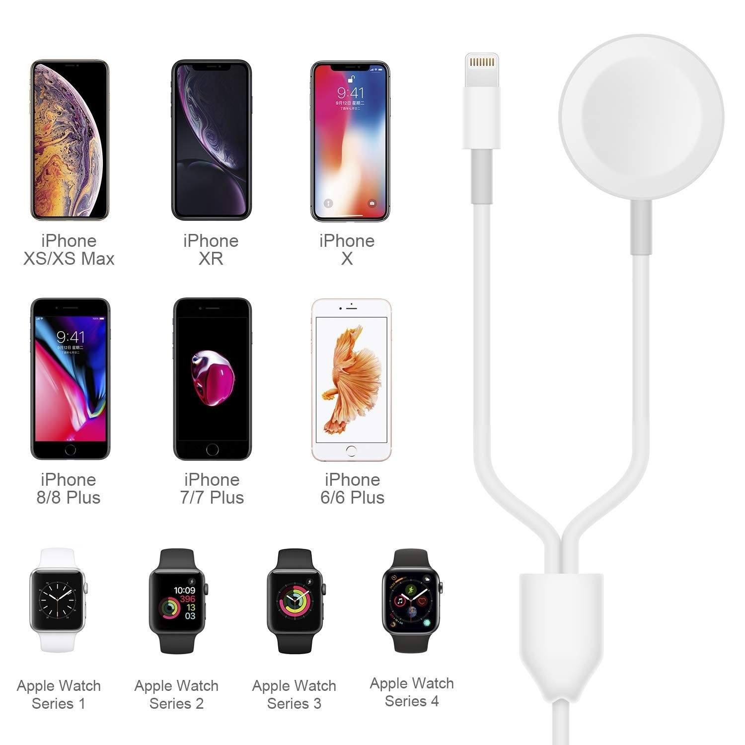 2 in 1 iPhone and Apple Watch Charger Phones & Accessories - DailySale