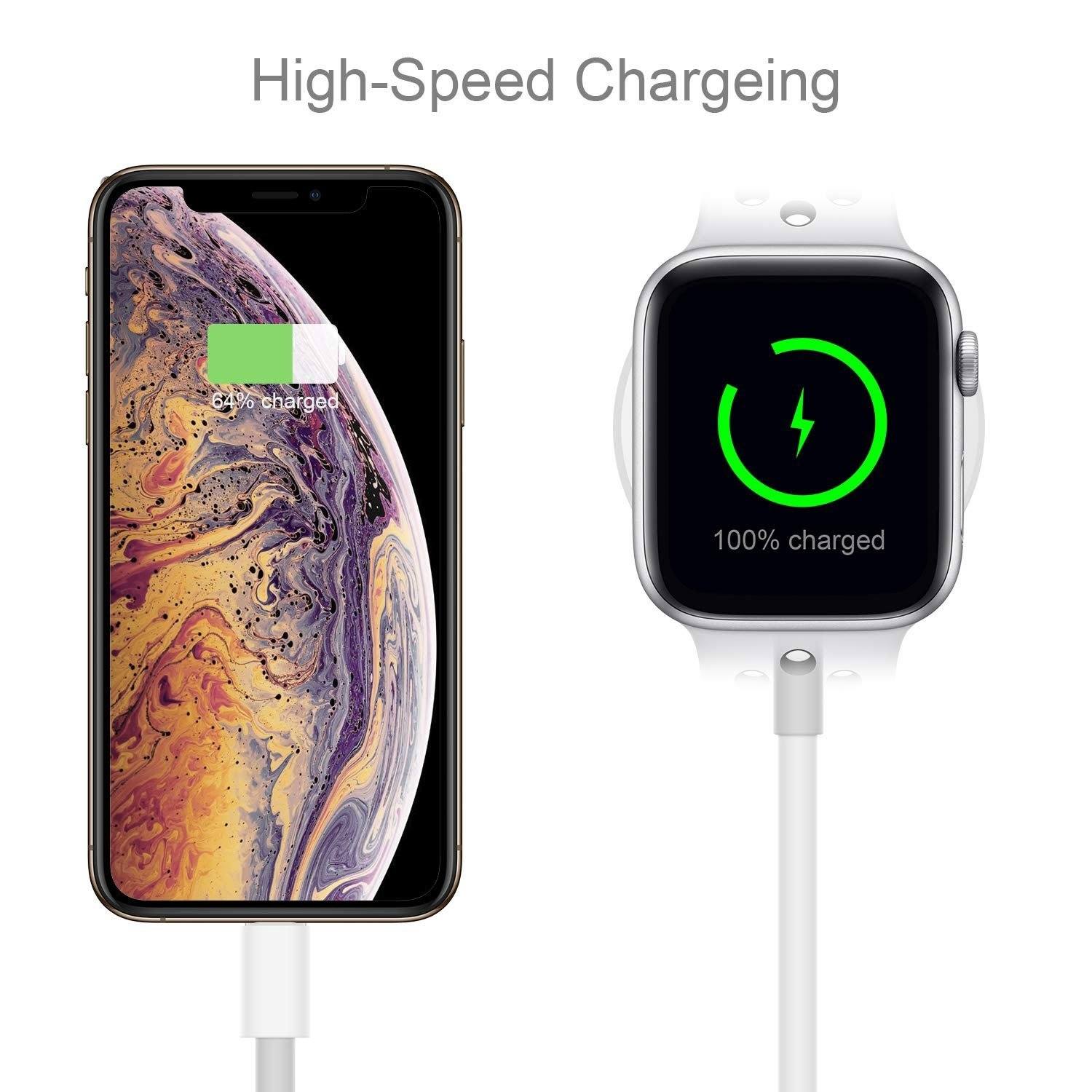 2 in 1 iPhone and Apple Watch Charger Phones & Accessories - DailySale