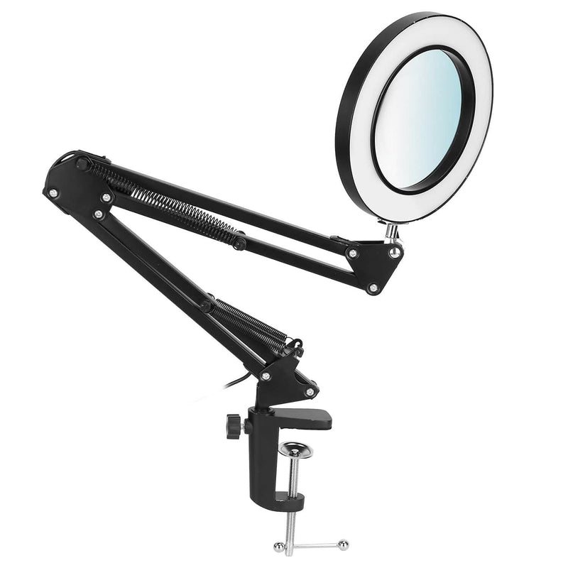 2-in-1 LED Magnifier Desk Lamp with 8x Magnifying Glass Indoor Lighting - DailySale