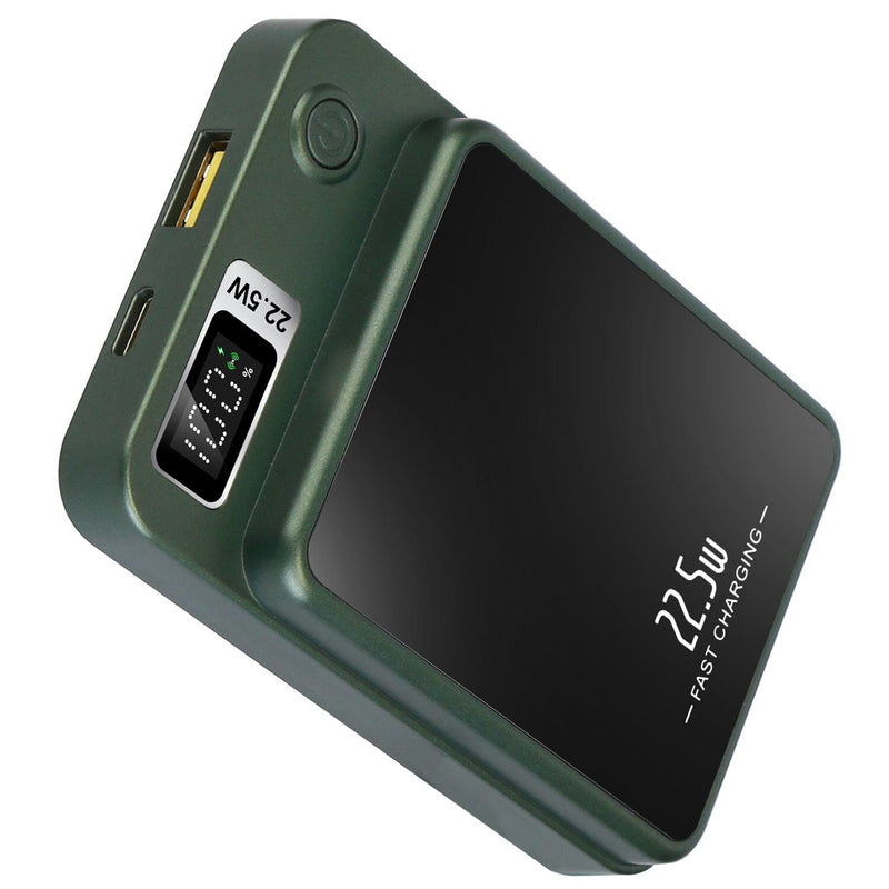 2-in-1 Magnetic Wireless Power Bank 10000mAh PD20W Fast Charger Mag Safe Mobile Accessories Green - DailySale