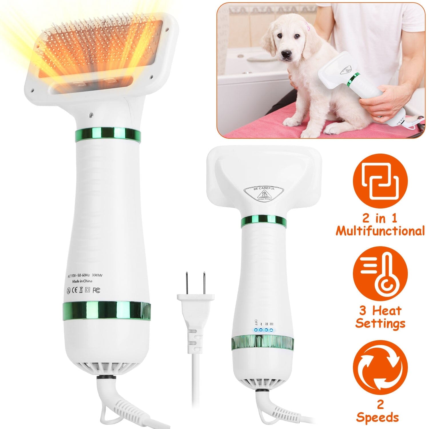 2-in-1 Multifunctional Pet Grooming Hair Dryer Pet Supplies - DailySale