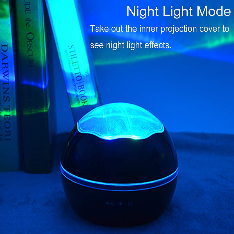 2-in-1 Ocean Star Night Light Projector Lamp 360 Degree Rotating Indoor Lighting - DailySale