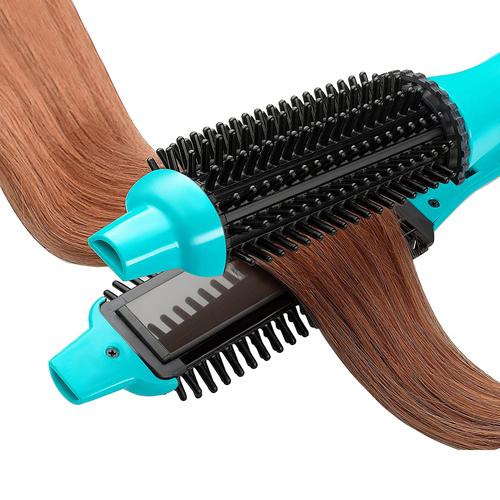 2-in-1 Perfecter Flat Iron Hair Straightener and Hot Round Brush
