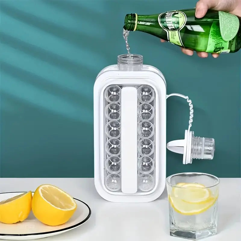 2-in-1 Portable Ice Ball Maker Kettle With 17 Grids Flat Body Lid Cooling Ice Pop/Cube Molds Kitchen Tools & Gadgets - DailySale