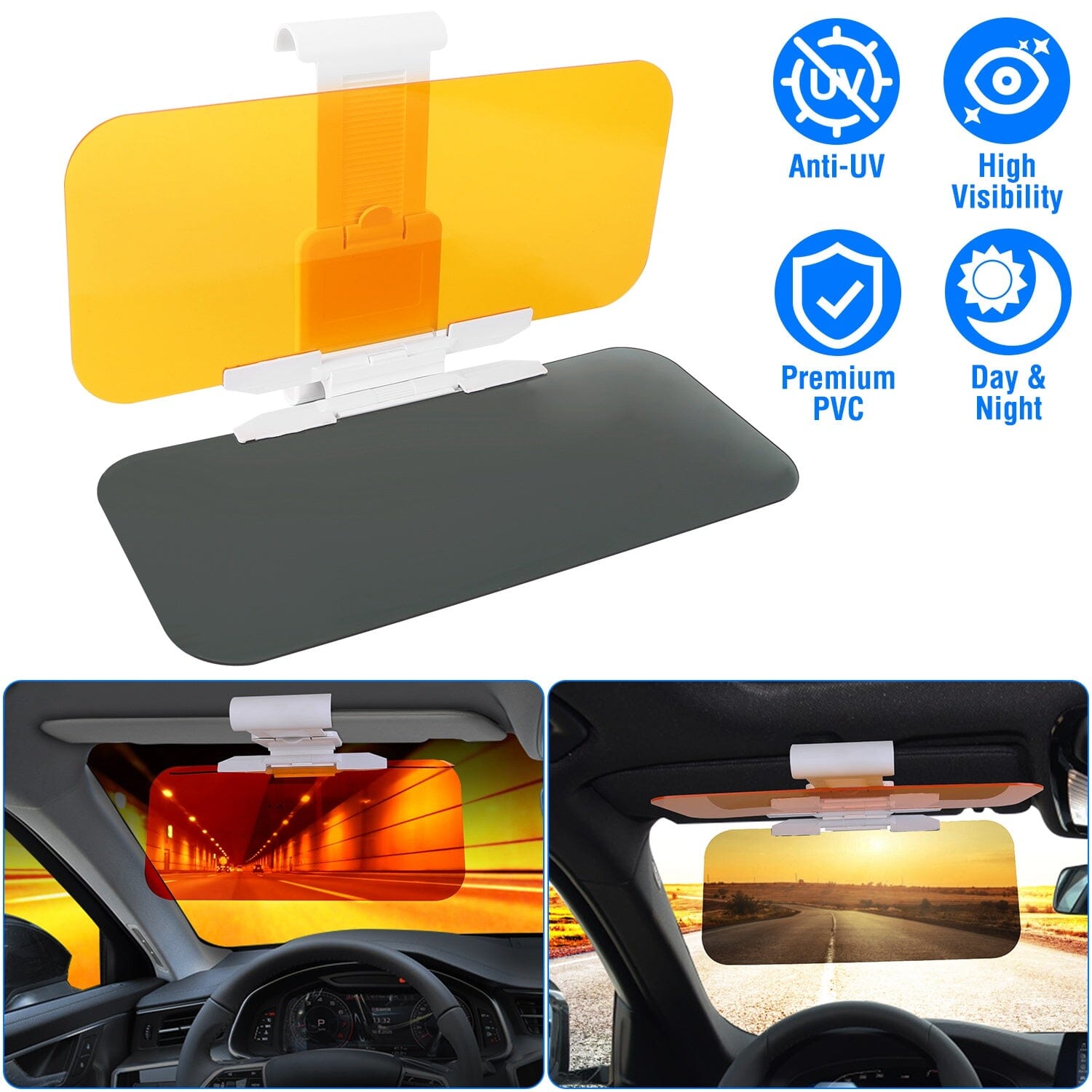 2-in-1 Sun Visor Extender with Adjustable View Angles Automotive - DailySale