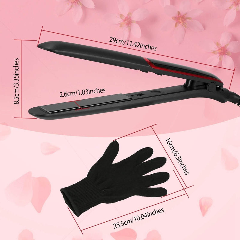 2-in-1 Twist Hair Straightener Ceramic Plate Hair Curler with Temperature Adjust LCD Display Beauty & Personal Care - DailySale