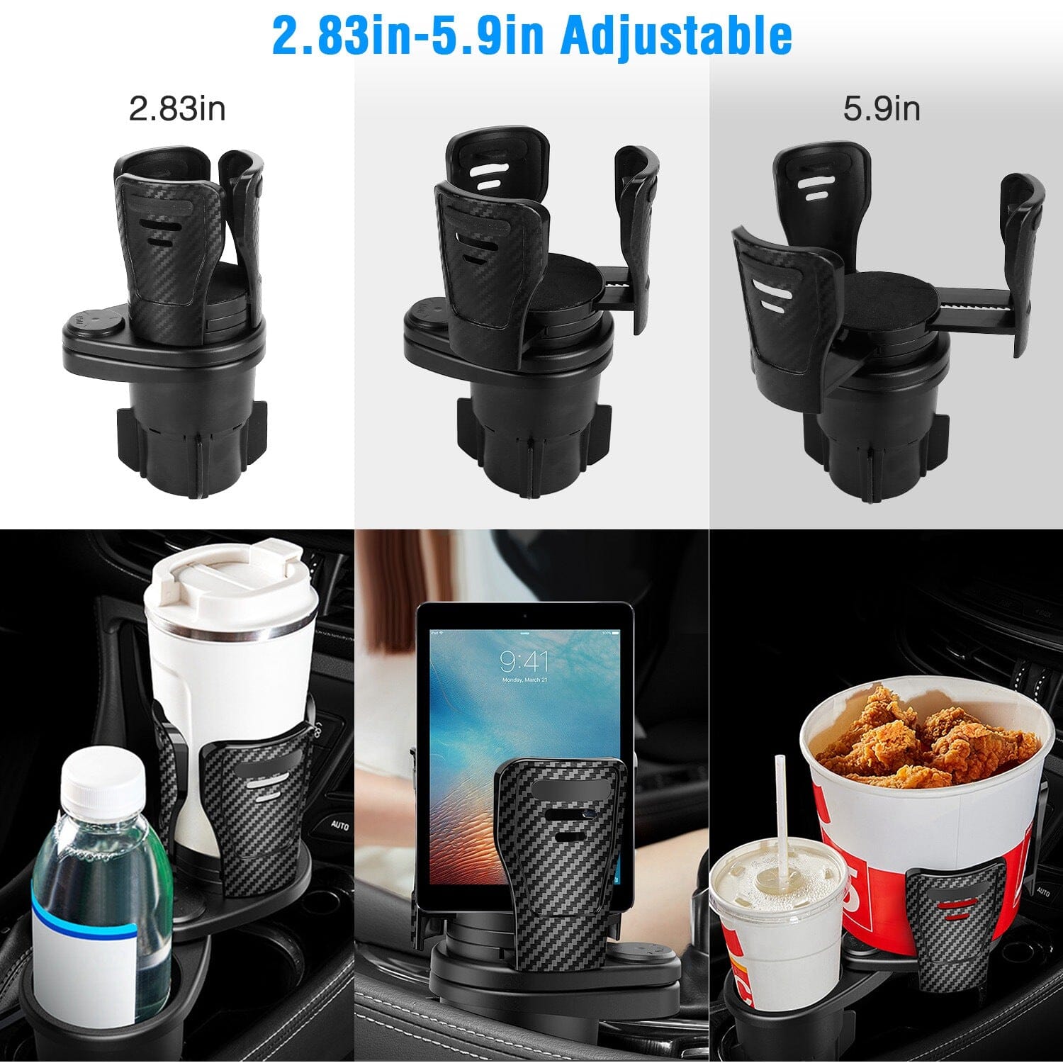 2-in-1 Universal Car Cup Mount Holder Automotive - DailySale