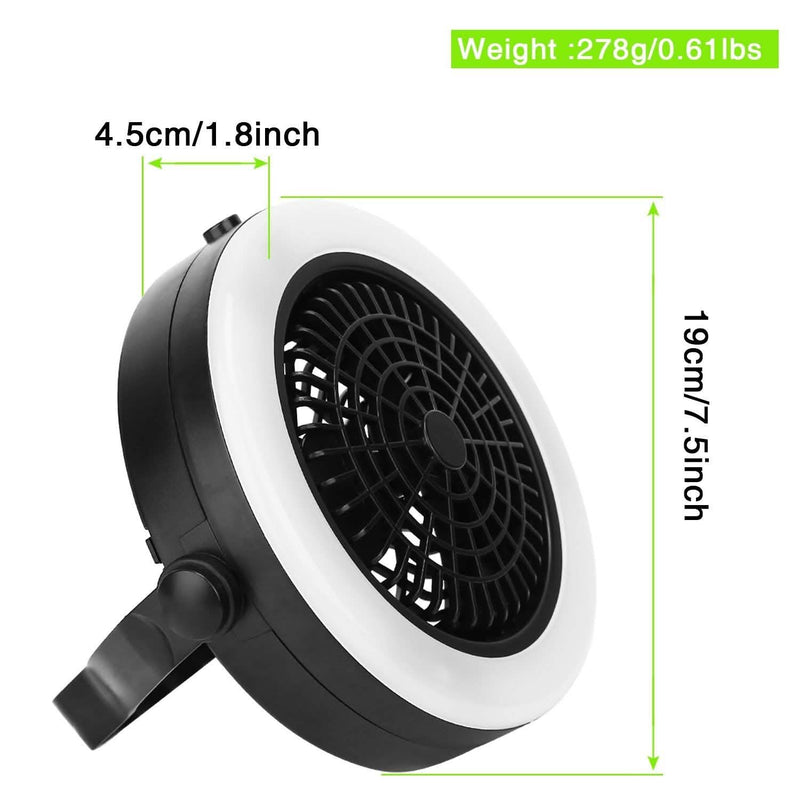 2-in1 Outdoor Battery/USB Operated Portable Camping LED Fan Sports & Outdoors - DailySale
