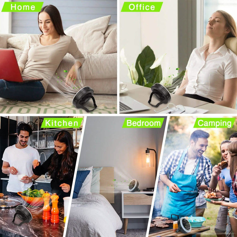 2-in1 Outdoor Battery/USB Operated Portable Camping LED Fan Sports & Outdoors - DailySale