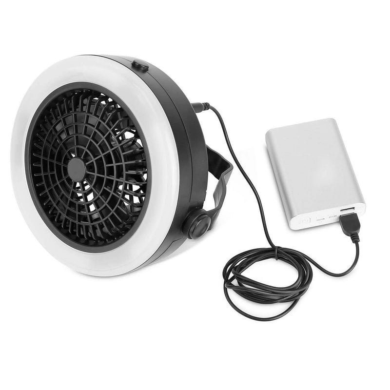2-in1 Outdoor Battery/USB Operated Portable Camping LED Fan Sports & Outdoors - DailySale