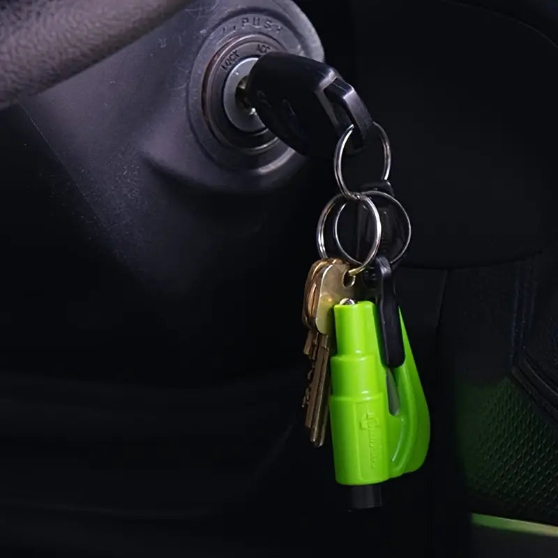 2-Pack: 2-in-1 Emergency Car Escape Tool: Safety Belt Cutter, Metal Safety Hammer & Window Breaker Automotive - DailySale
