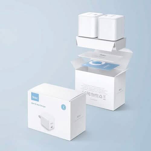 2-Pack: 20W iPhone Fast Charger Type C Wall Charging Adapter Mobile Accessories - DailySale