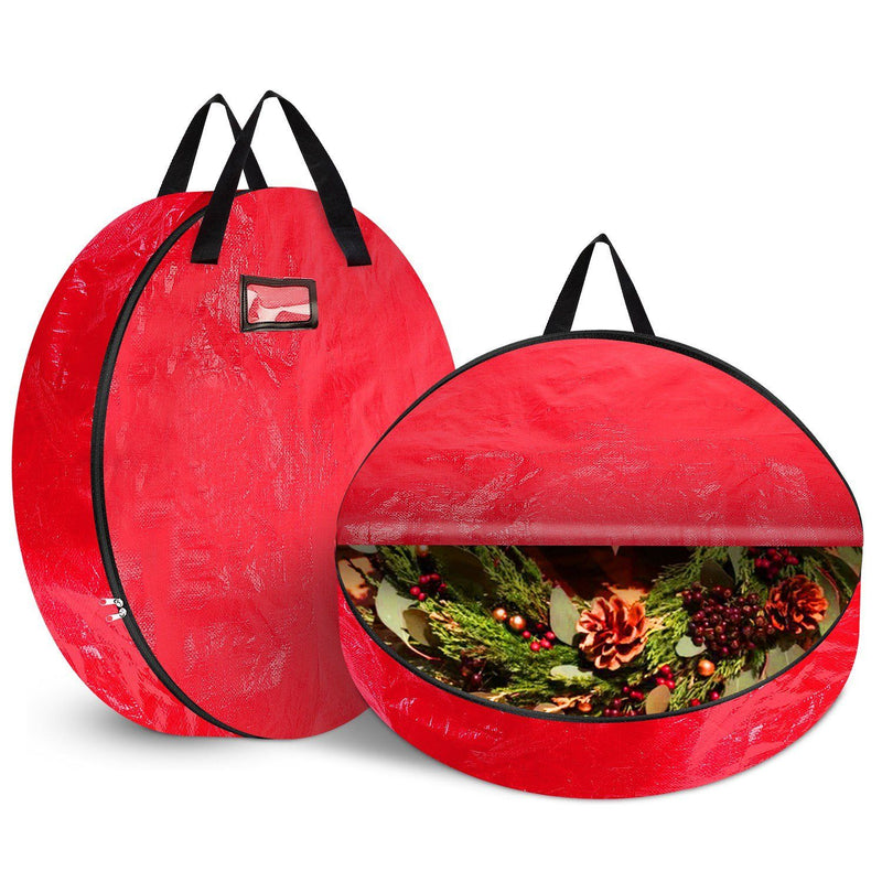 2-Pack: 30" Christmas Wreath Storage Bag 88L Closet & Storage - DailySale