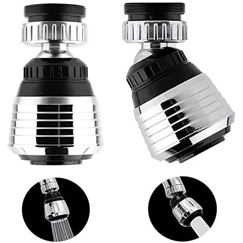 2-Pack: 360 Degree Swivel Faucet Aerator Deluxe Water Saving Faucet Sprayer Home Improvement - DailySale