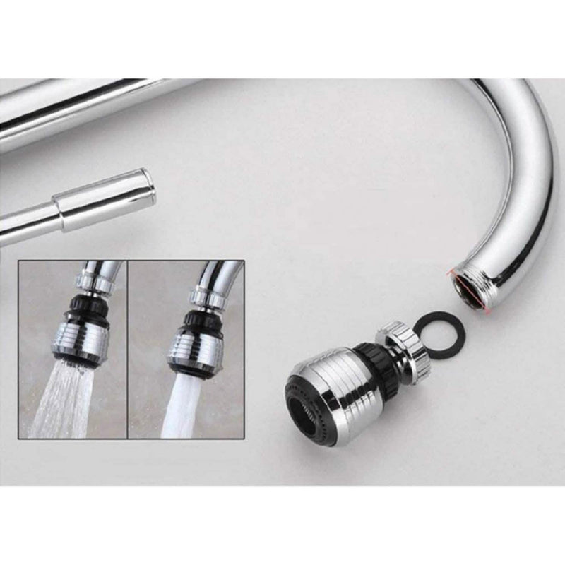 2-Pack: 360 Degree Swivel Faucet Aerator Deluxe Water Saving Faucet Sprayer Home Improvement - DailySale