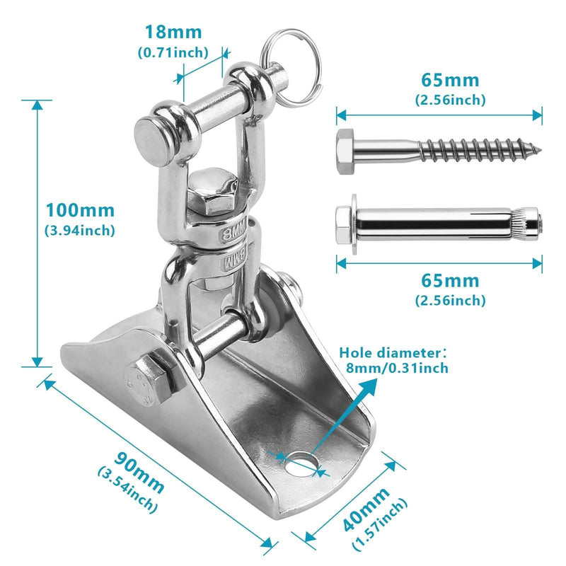 2-Pack: 360° Rotation Swing Hanger Brackets Set Everything Else - DailySale