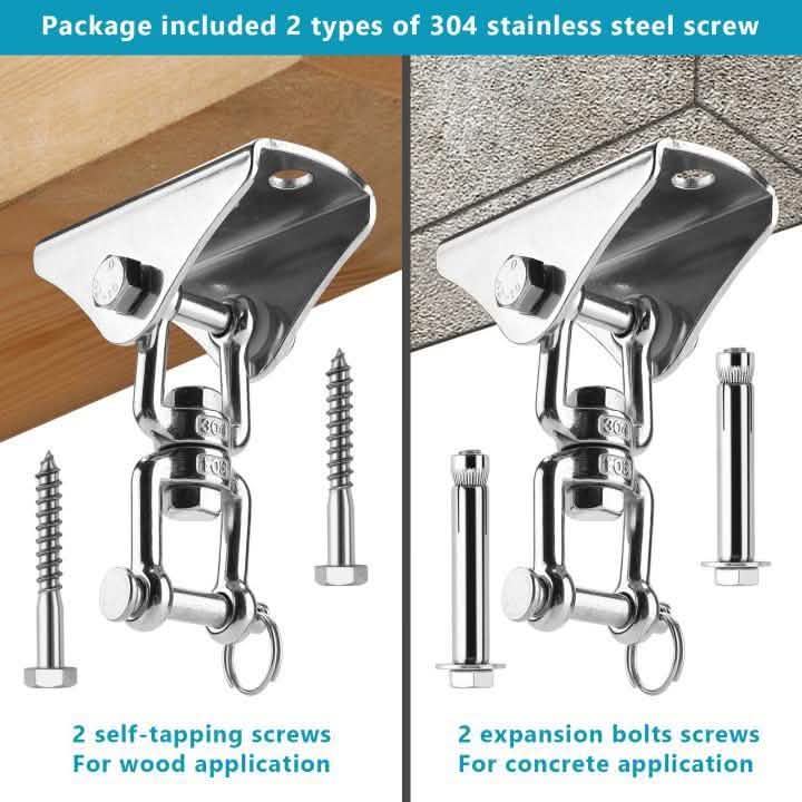 2-Pack: 360° Rotation Swing Hanger Brackets Set Everything Else - DailySale