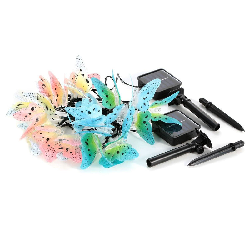 2-Pack: 3.8M Solar String Butterfly Lights Garden & Patio - DailySale
