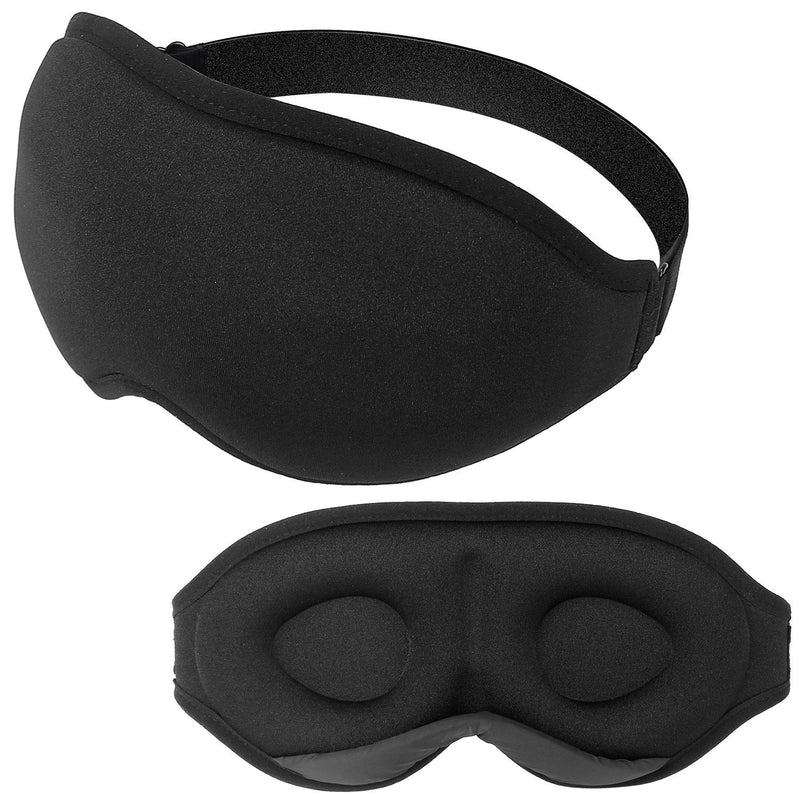 2-Pack: 3D Contoured Cup Light Blockout Sleeping Mask Bedding - DailySale
