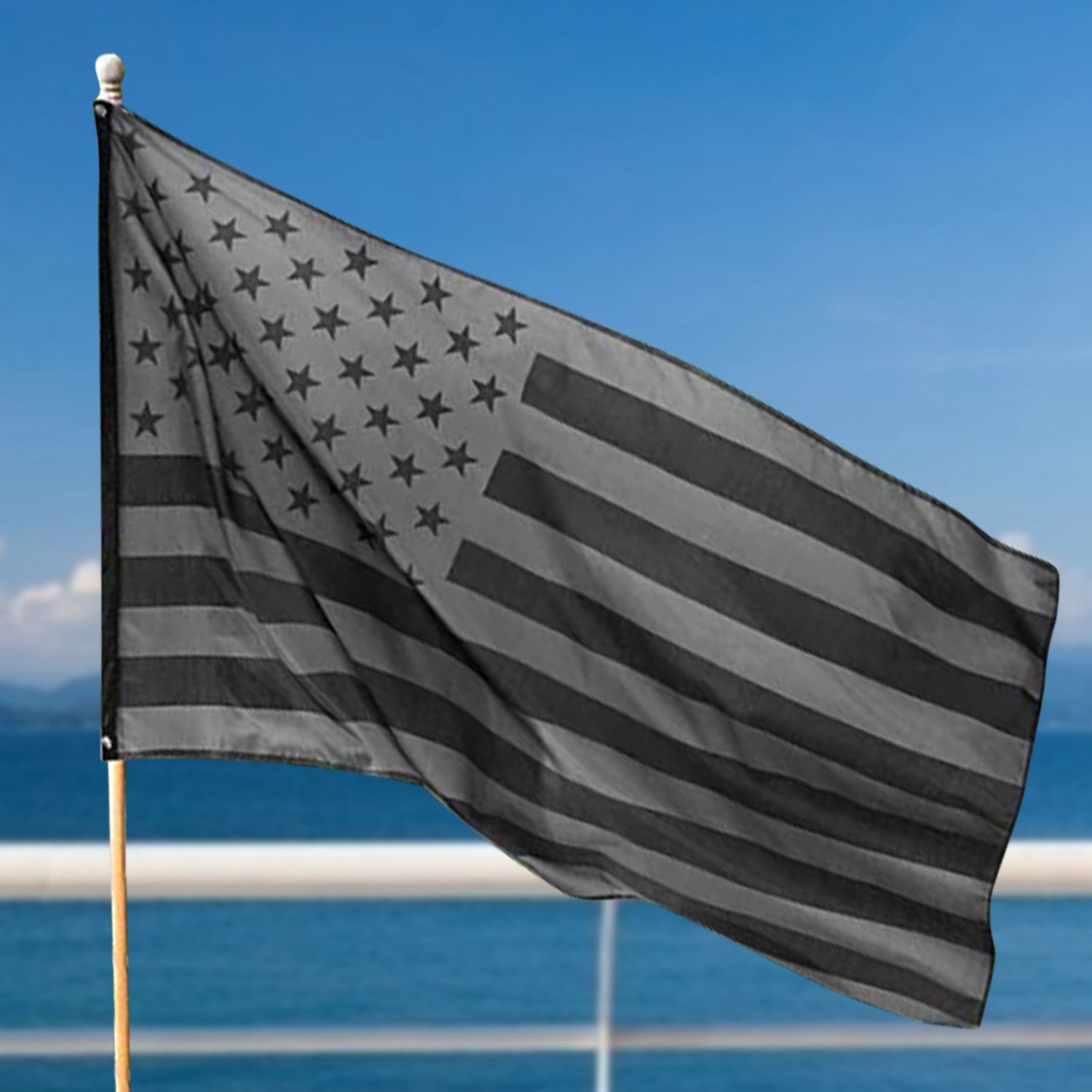 2-Pack: 3X5 Ft. All Black American Flag Everything Else - DailySale