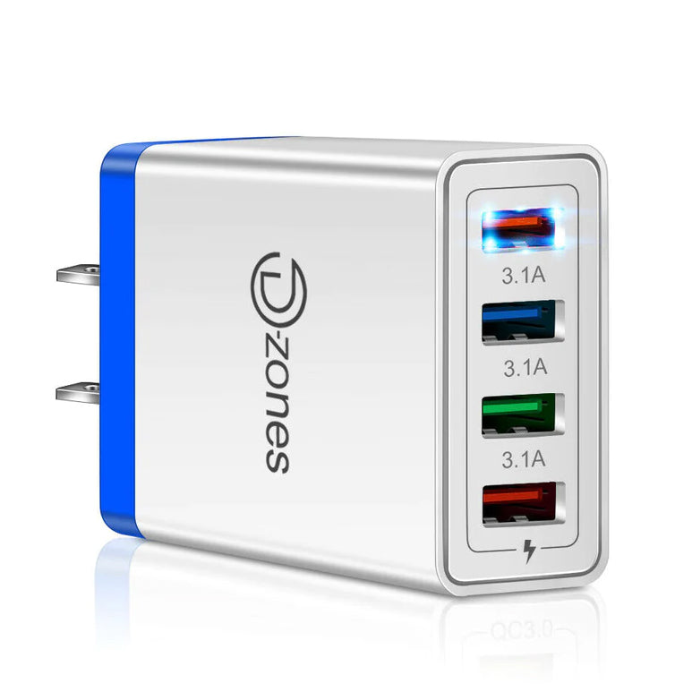 2-Pack: 4 Port High-Speed Wall Charger Mobile Accessories - DailySale