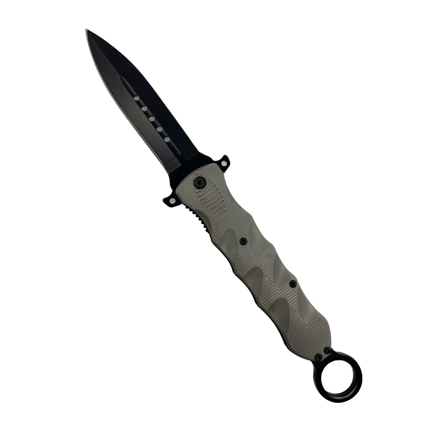 2-Pack: 6" Finger Loop Knife with ABS Handle Tactical - DailySale