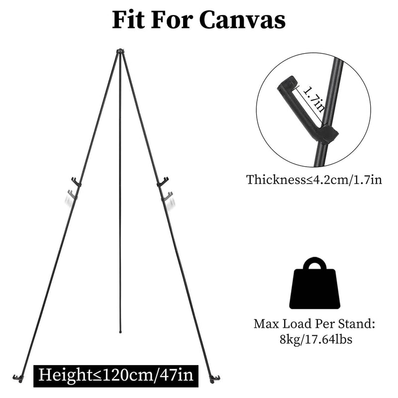 2-Pack: 61" Collapsible A Frame Tripod Easel Iron Alloy Drawing Stand Holiday Decor & Apparel - DailySale