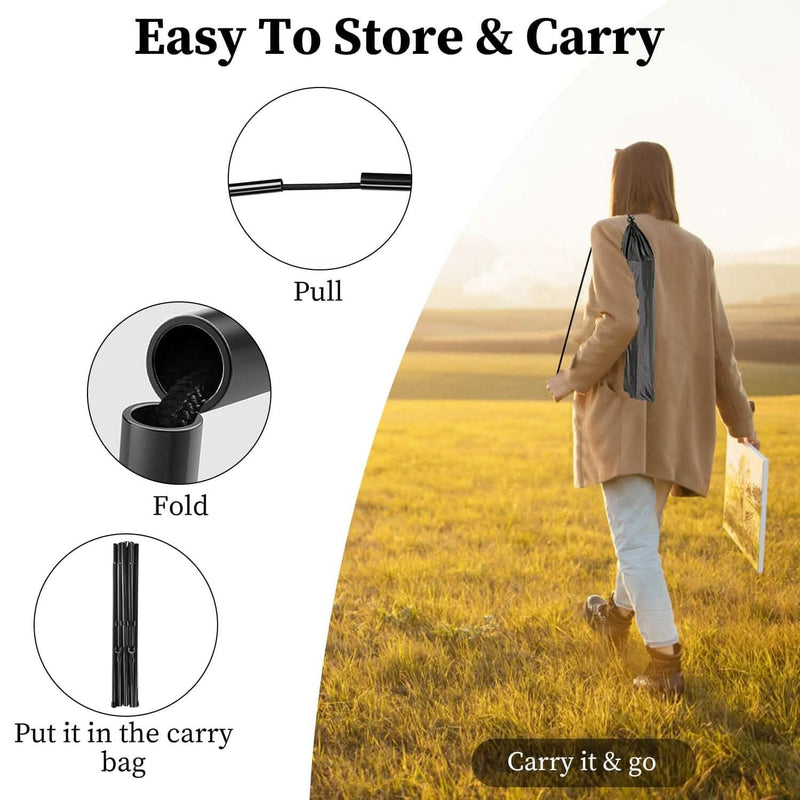 2-Pack: 61" Collapsible A Frame Tripod Easel Iron Alloy Drawing Stand Holiday Decor & Apparel - DailySale