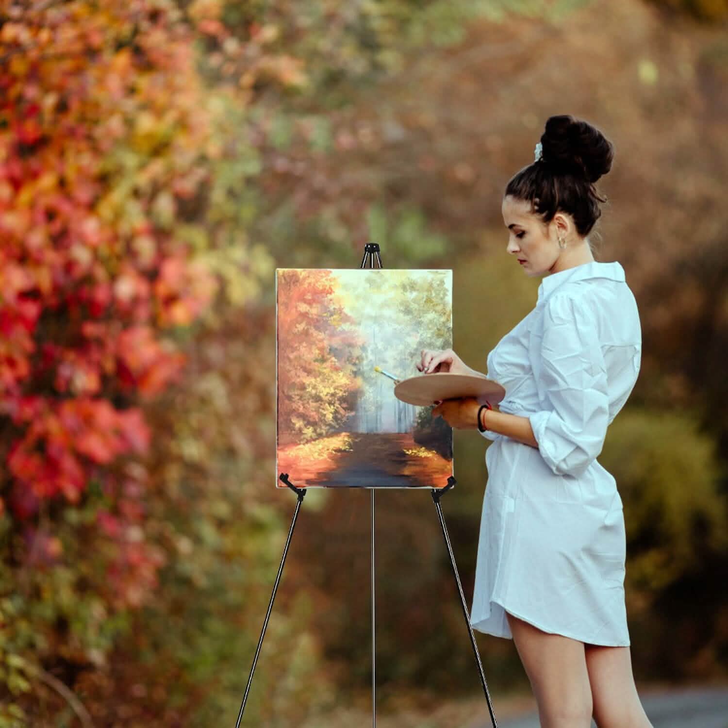 2-Pack: 61" Collapsible A Frame Tripod Easel Iron Alloy Drawing Stand Holiday Decor & Apparel - DailySale