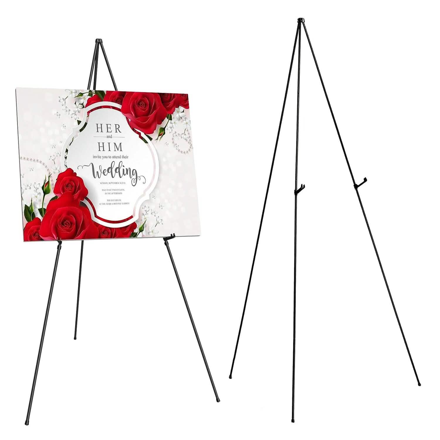 2-Pack: 61" Collapsible A Frame Tripod Easel Iron Alloy Drawing Stand Holiday Decor & Apparel - DailySale