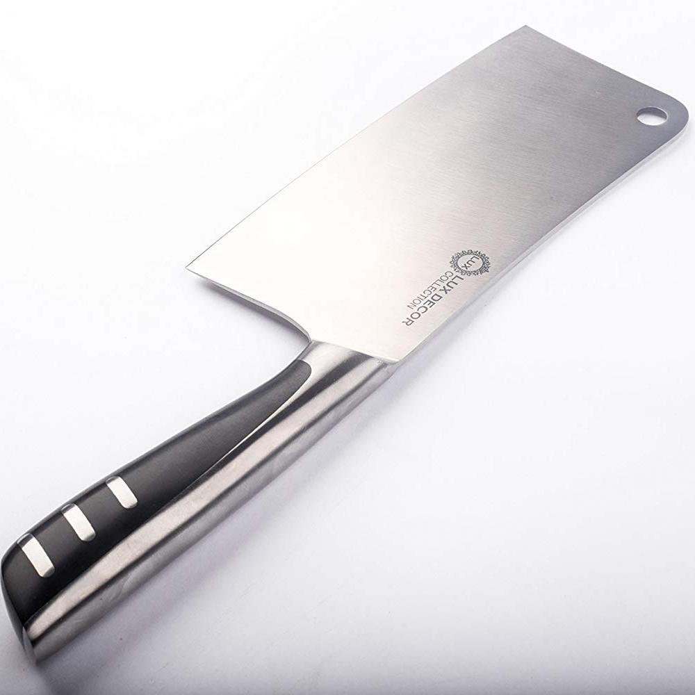 Meat Cleaver Butcher Knife 7 Inch Stainless Steel - Lux Decor Collection