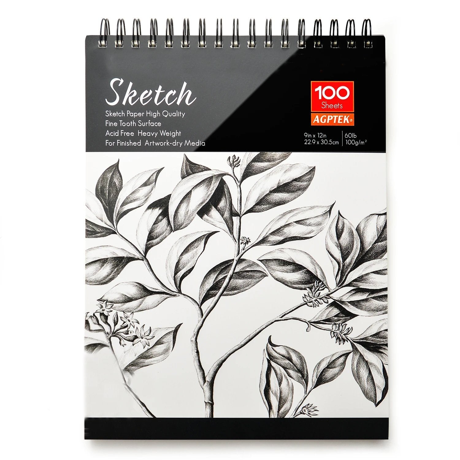 Arteza Sketchbook, 9x12, 100 Sheets of Drawing Paper