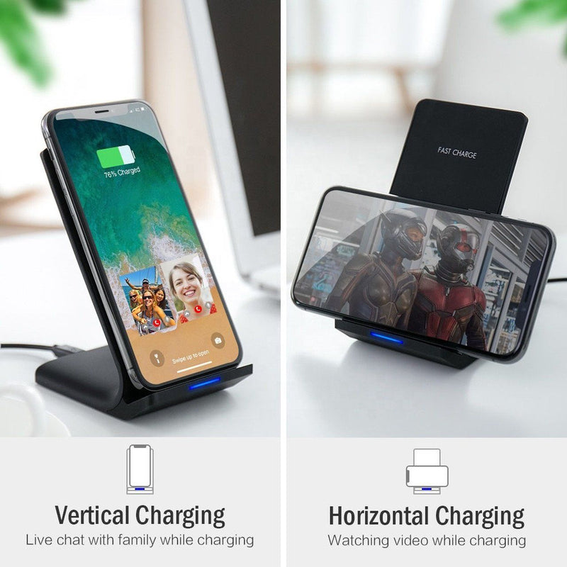 2-Pack: Adjustable Qi Device Wireless Rapid Charger Mobile Accessories - DailySale