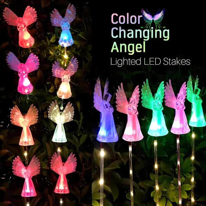 2-Pack: Angel Solar Garden Lights Outdoor Lighting - DailySale