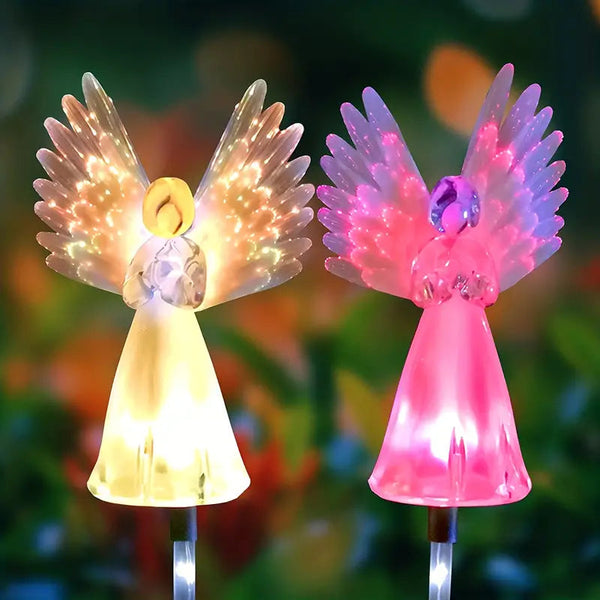 2-Pack: Angel Solar Garden Lights Outdoor Lighting - DailySale