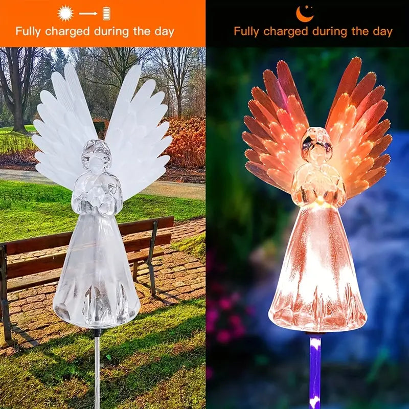 2-Pack: Angel Solar Garden Lights Outdoor Lighting - DailySale