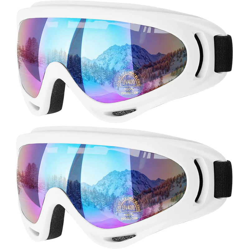 2-Pack: Anti-Scratch Dustproof Sports Goggles Sports & Outdoors White/White - DailySale