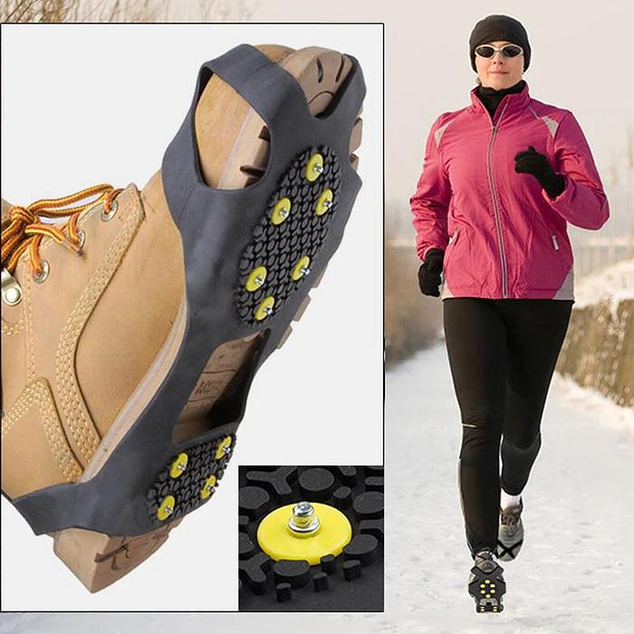 2-Pack: Attachable Anti-Skid Ice-Traction Cleats Sports & Outdoors - DailySale