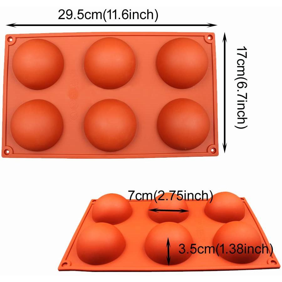 2-Pack: Baker Depot 6-Hole Silicone Mold Kitchen & Dining - DailySale