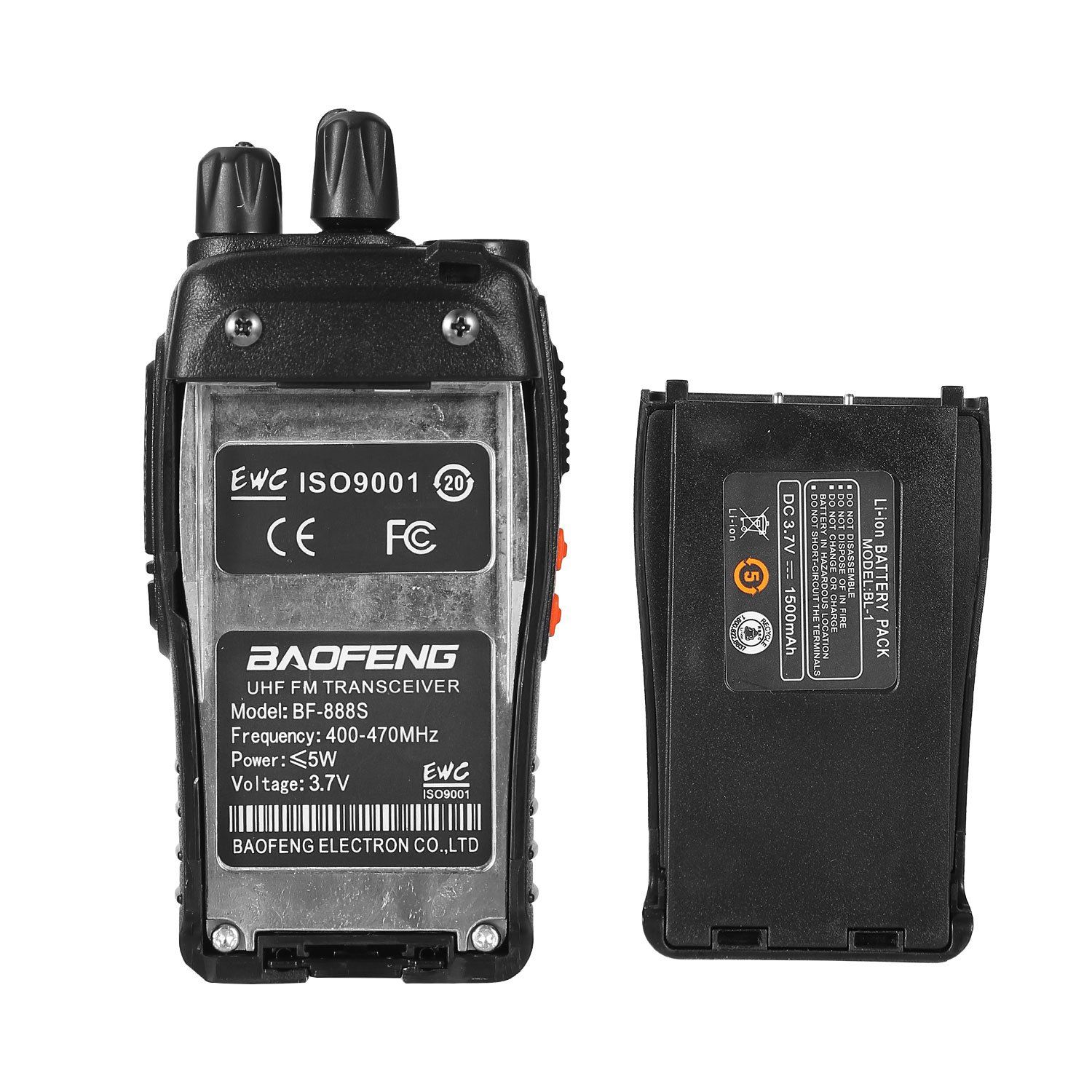 2-Pack: Baofeng BF-888S Walkie Talkies Two Way Radio Tactical - DailySale