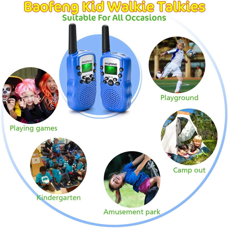 2-Pack: Baofeng Kids 2 Way Radio Walkie Talkies 22 Channel 3-5 Miles FRS/GMRS Toy Toys & Games - DailySale